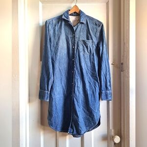 Size Small Rag & Bone Chambray Dress - Denim Shirtdress - Oversized Denim Shirt
